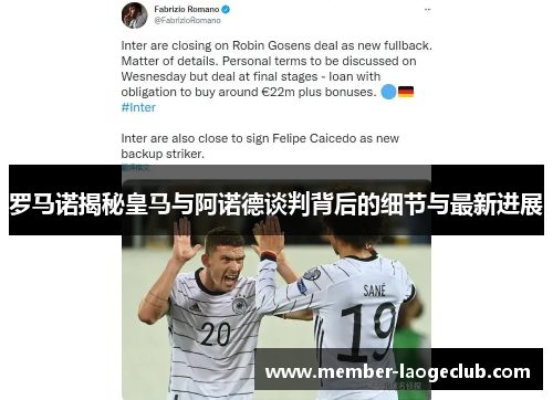 罗马诺揭秘皇马与阿诺德谈判背后的细节与最新进展