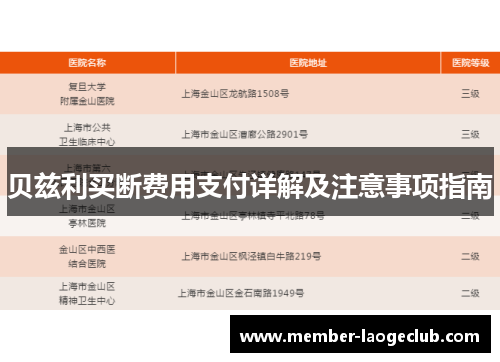 贝兹利买断费用支付详解及注意事项指南 贝兹利买断费用支付详解及注意事项指南