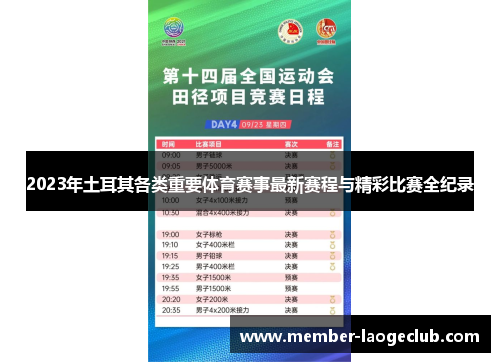 2023年土耳其各类重要体育赛事最新赛程与精彩比赛全纪录 2023年土耳其各类重要体育赛事最新赛程与精彩比赛全纪录